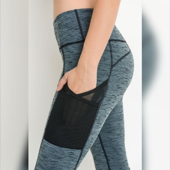 Marle Grey Mesh Pocket Full Leggings - Picture 3 of 6